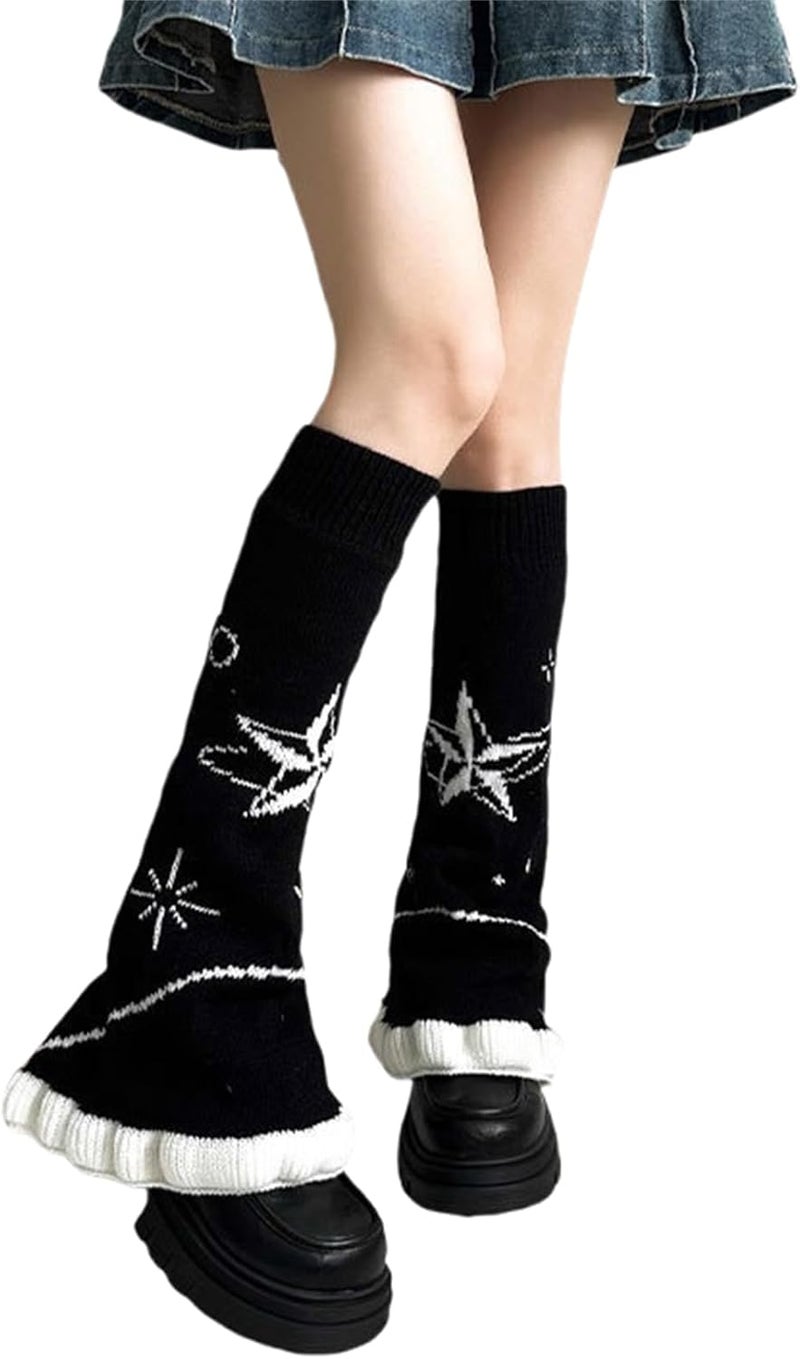 Insdark Goth Leg Warmers Y2k Women Kawaii Japanese Punk Grunge Rave Harajuku Alt - Image 1